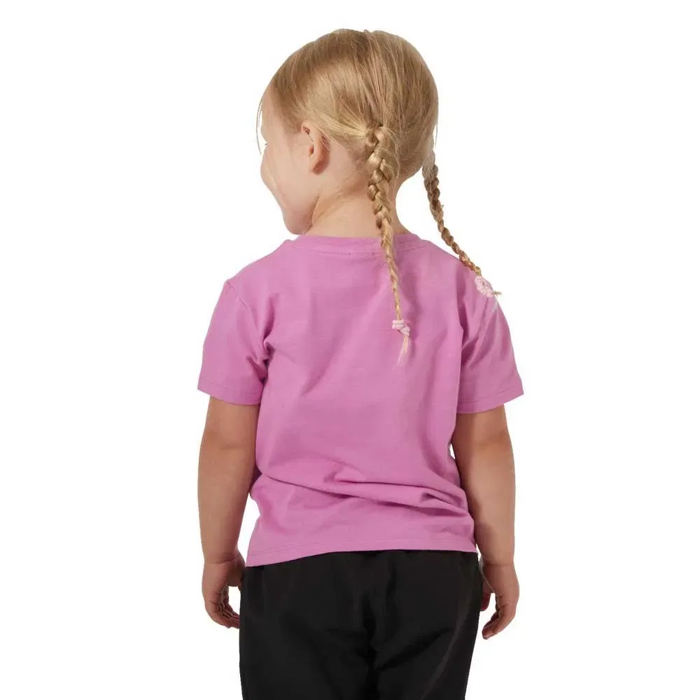 Детская футболка для девочек с принтом Graphic K Helly hansen, Pink — фото 2