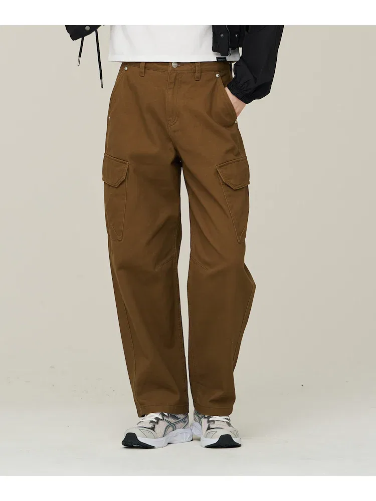 Широкие брюки карго W Barrel SUPERDRY, Camel
