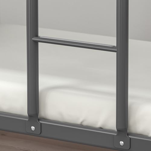 Двухъярусная кровать IKEA TUFFING, 90х200 см, темно-серый — фото 4
