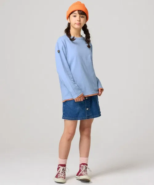 Детский лонгслив с контрастными манжетами W Face KRIFF MAYER Kid's Collection, Sax Blue — фото 3