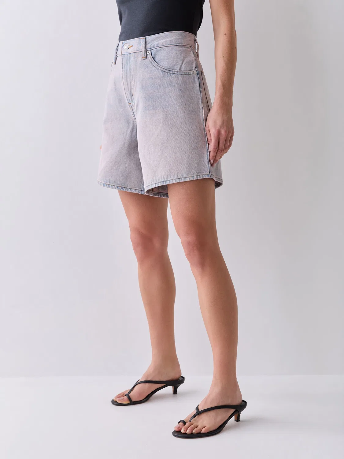 Шорты джинсовые с высокой талией, свободные Levi's, Rose Up Pink — фото 3