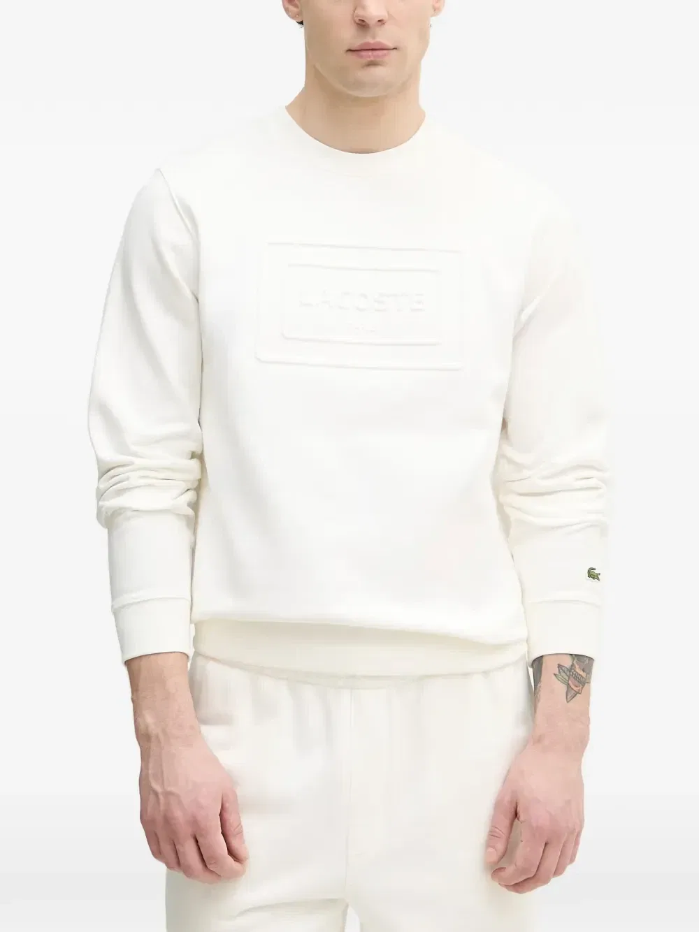 Толстовка Lacoste с тисненым логотипом, белый