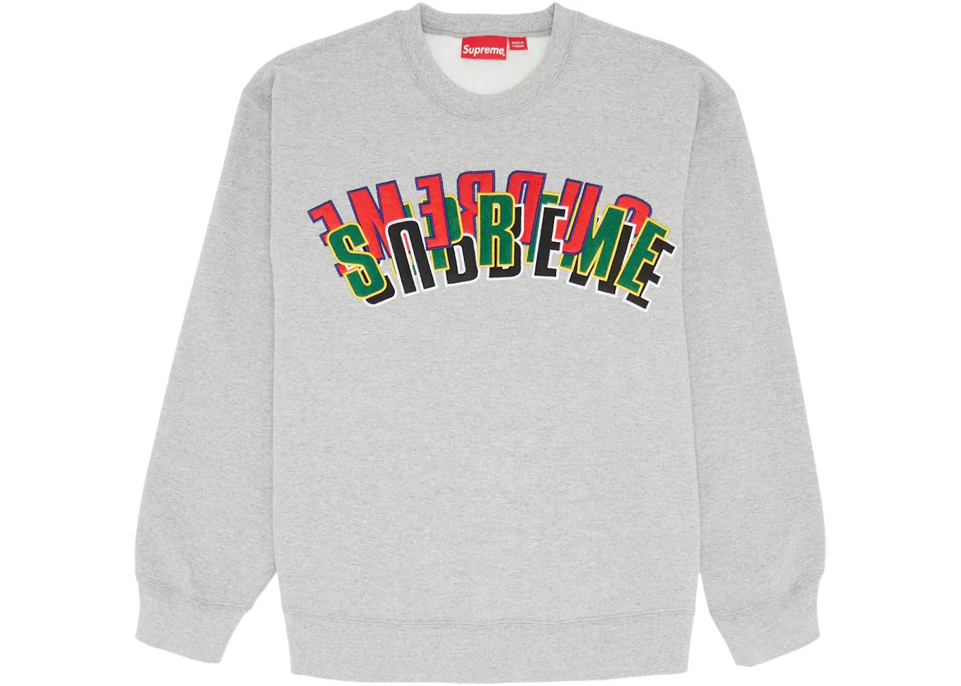 Мужской свитшот с длинным рукавом Supreme Crewneck, Heather Grey