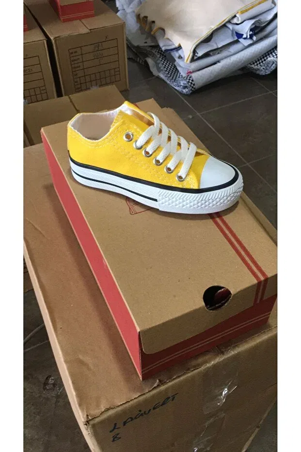 Детские кеды для мальчиков текстильные Rabellashoes, Yellow — фото 3