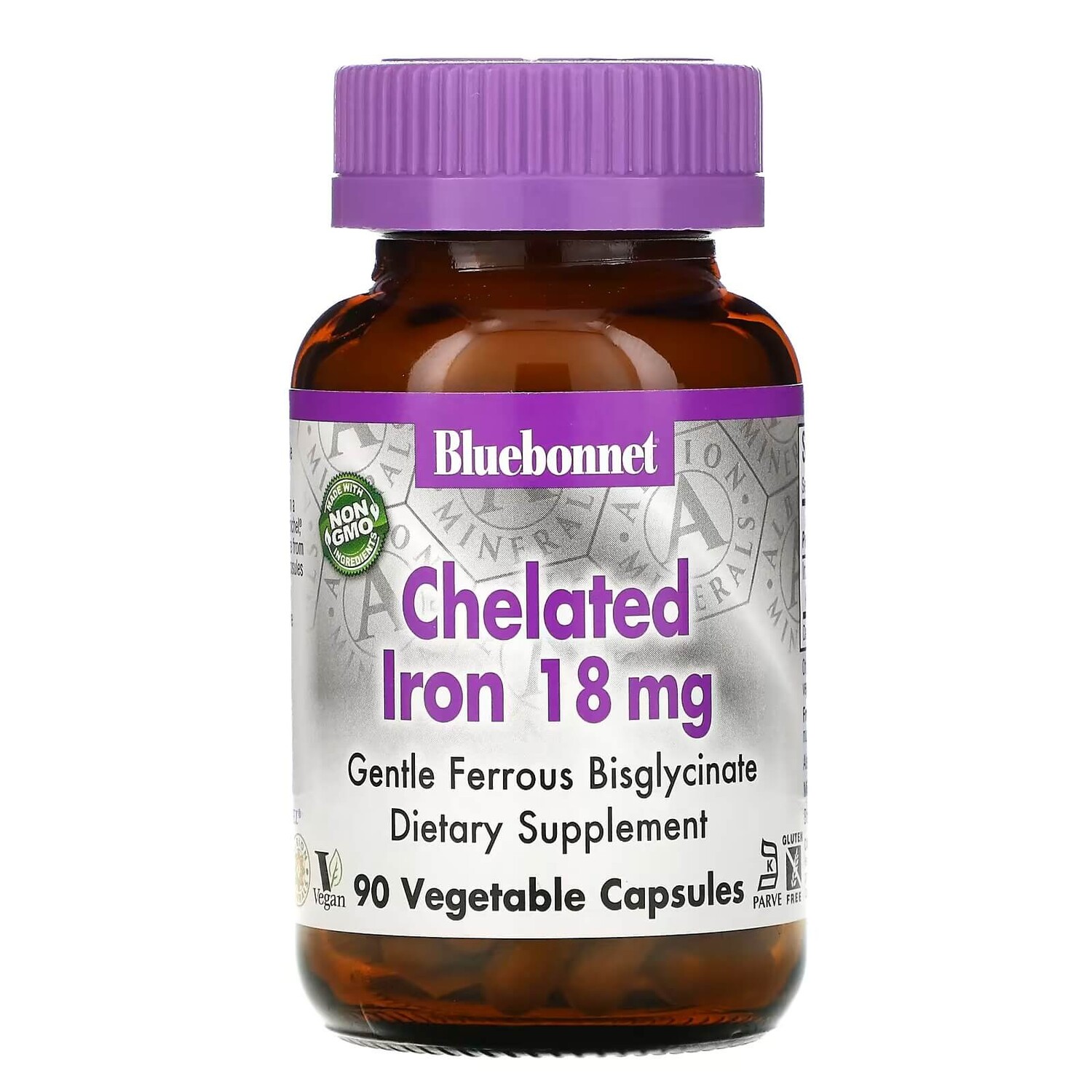 

Хелатное железо 18 мг Bluebonnet Nutrition, 90 капсул