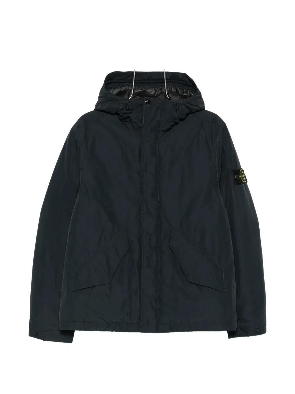 Куртка с капюшоном, нашивкой с логотипом Stone Island, синий