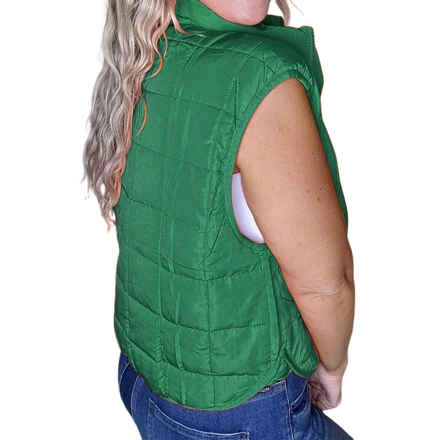 Женский жилет с утеплителем Ladies UK Short Vest, green — фото 2