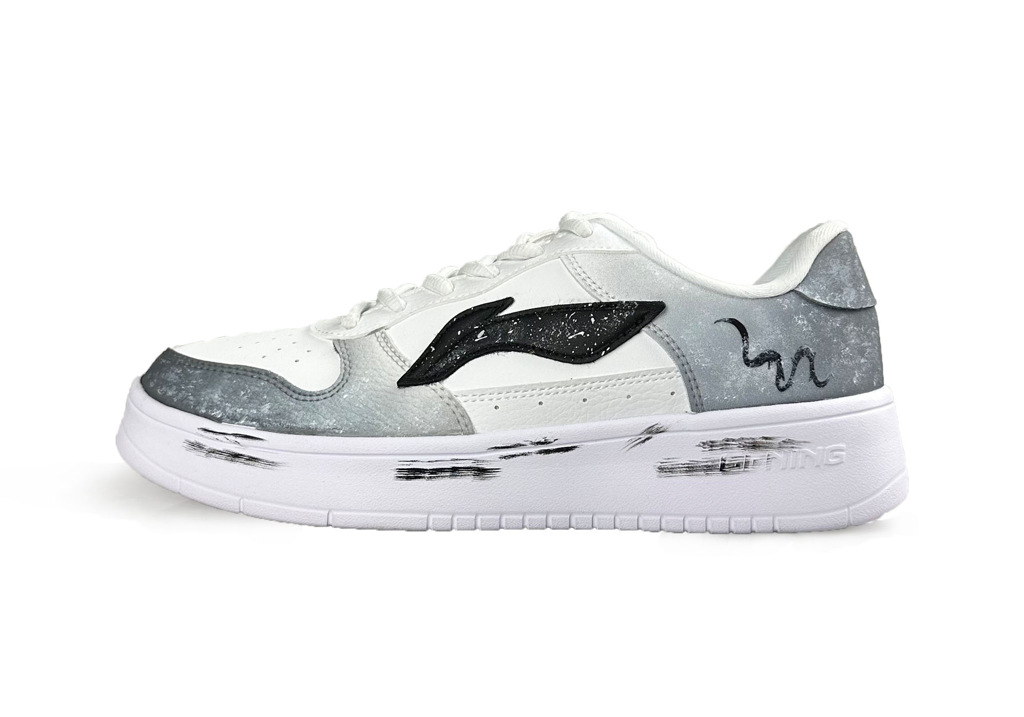 

Понтонные лодки устойчивые к истиранию амортизирующие низкие скейтерские кроссовки unisex LINING, белый