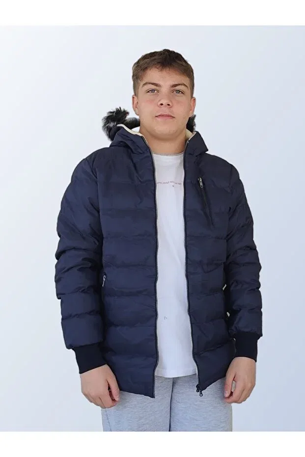 Детское пальто для девочек с капюшоном Sotina Besa, Navy Blue