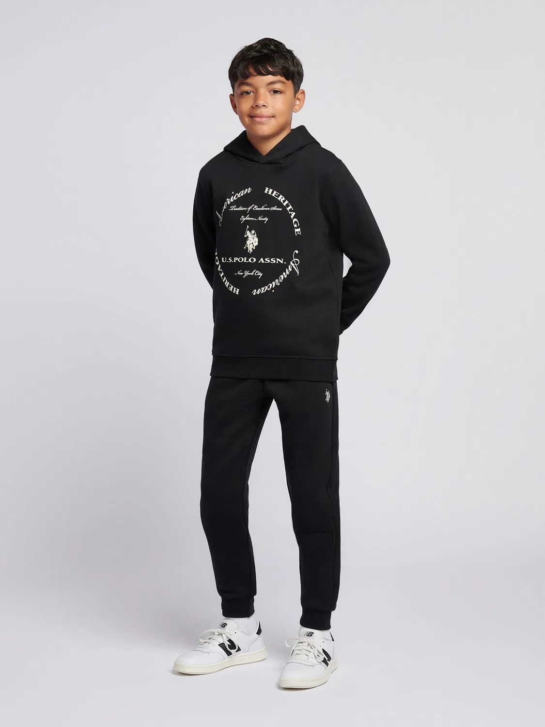 Спортивный костюм с принтом U.S. Polo Assn, черный