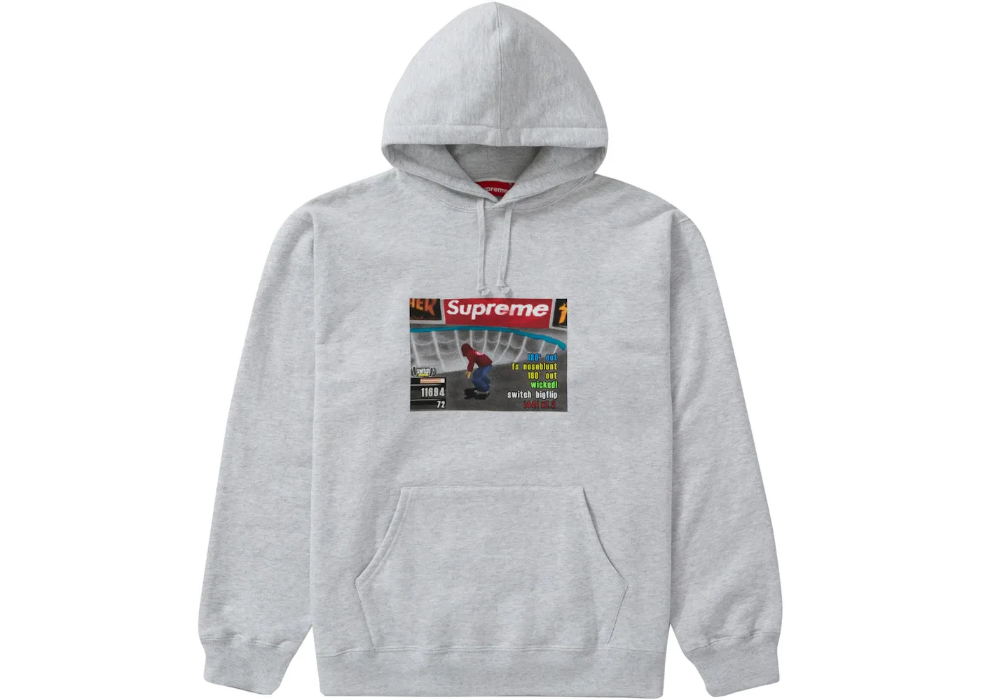 Мужской худи с капюшоном Supreme Thrasher, Ash Grey