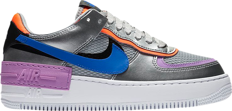 Кроссовки Nike Wmns Air Force 1 Shadow 'Metallic Silver', серебряный - фото