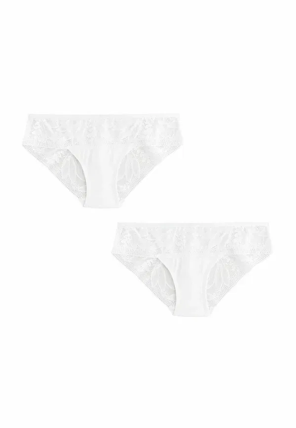 Трусы кружевные Brazilian fit, комплект 2 шт, Next white, белый