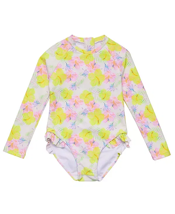 Детский купальник для девочек с воланами Aloha Vacay Recycled Leg Frill Surf Suit Snapper Rock, мультиколор