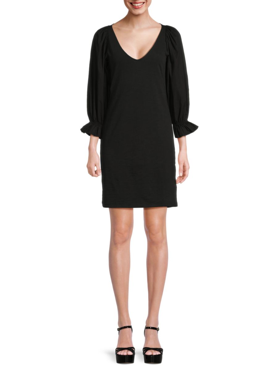 

Платье-мини с рукавами-фонариками Oralia Nation LTD, цвет Jet Black