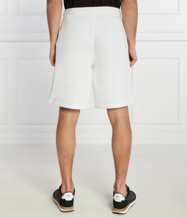 Шорты мужские Calvin Klein хлопковые с логотипом бренда, белый — фото 4