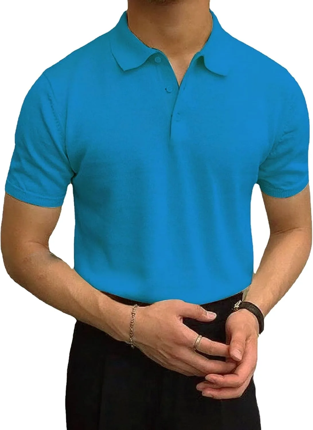 

Мужская классическая поло с коротким рукавом Gsywaipei