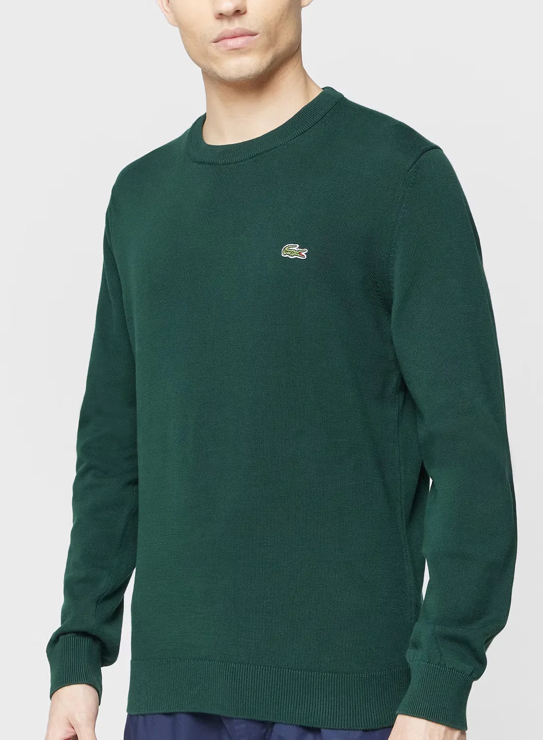 Свитшот с круглым вырезом Monochrome Lacoste, зеленый — фото 3