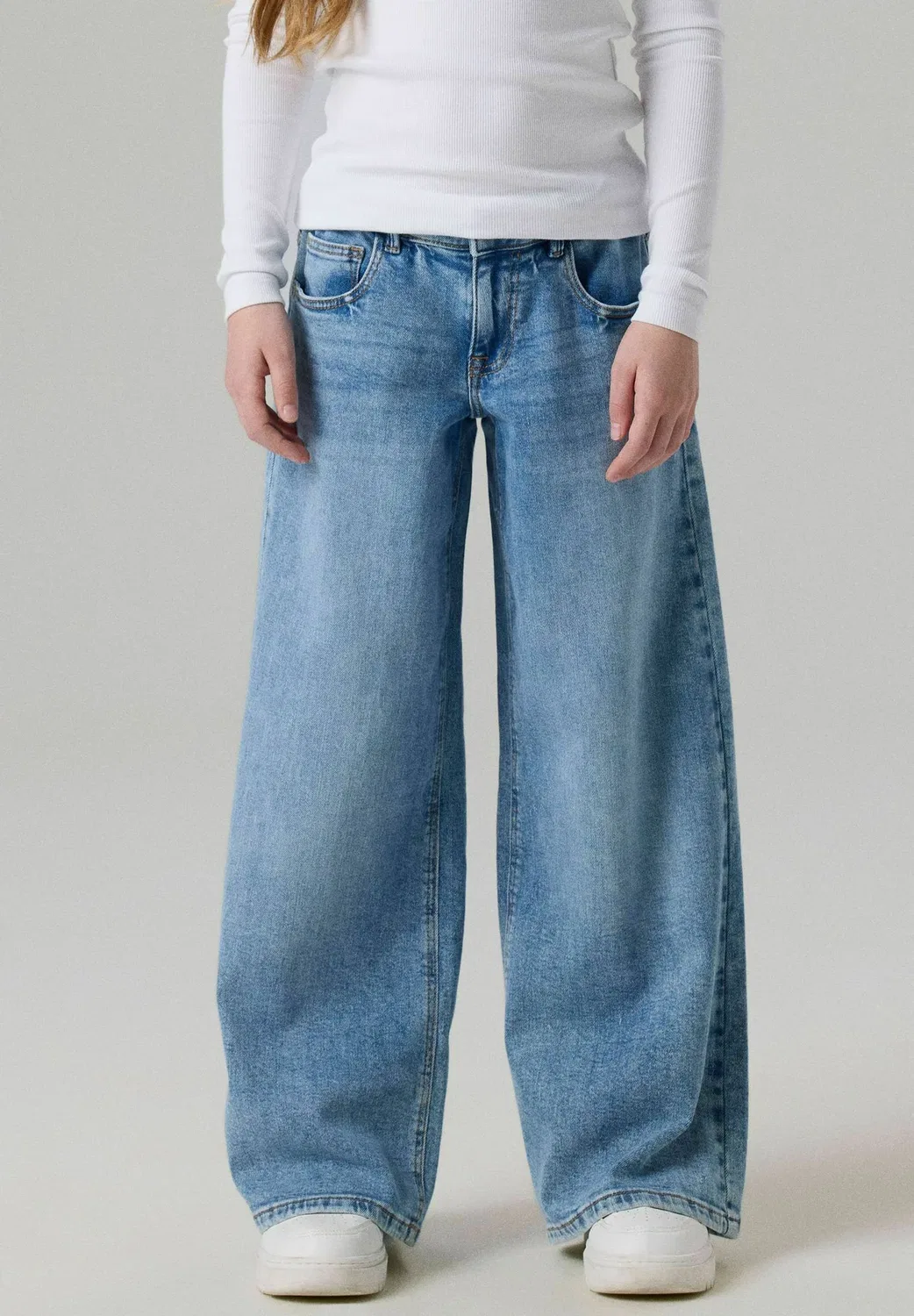 Джинсы с очень широкими штанинами - джинсы свободного кроя Name It, Medium Blue Denim — фото 2