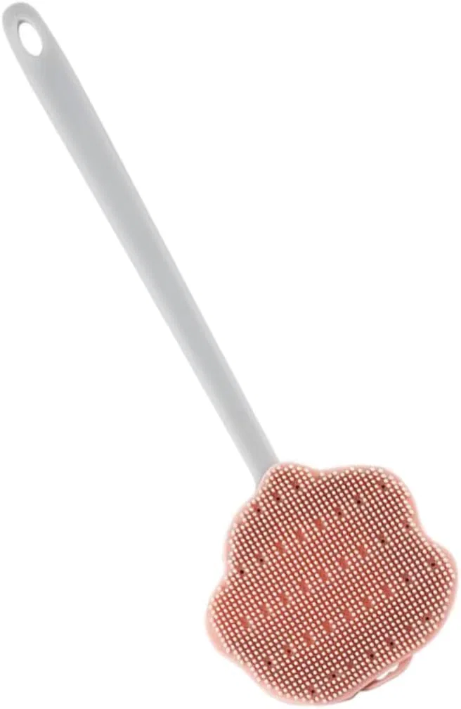 Душевая щетка с длинной ручкой, SAFIGLE, 41x13x1.5 см, Розовый