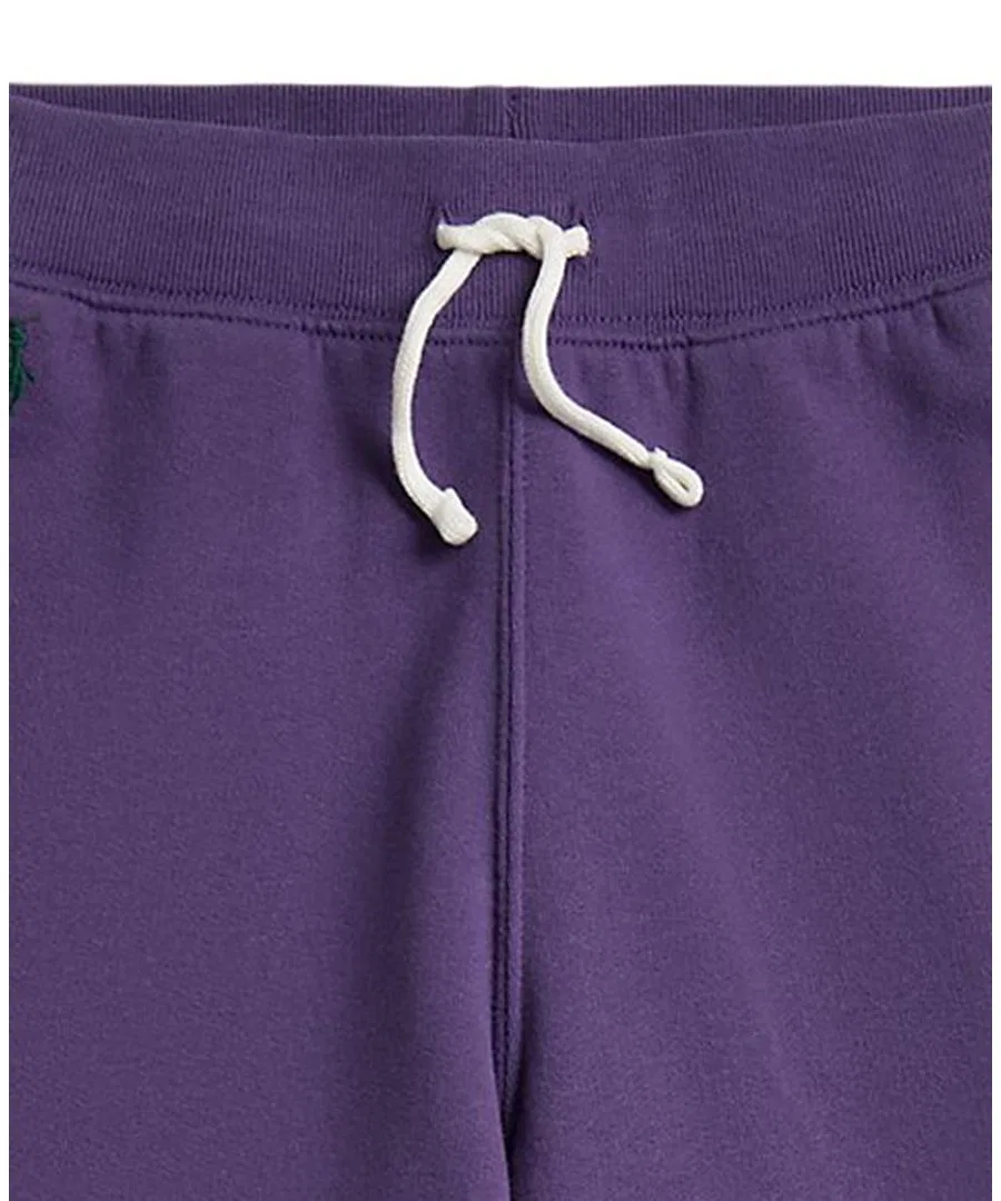 Штаны из футера с широкими штанинами Polo Ralph Lauren, Valley Purple — фото 3