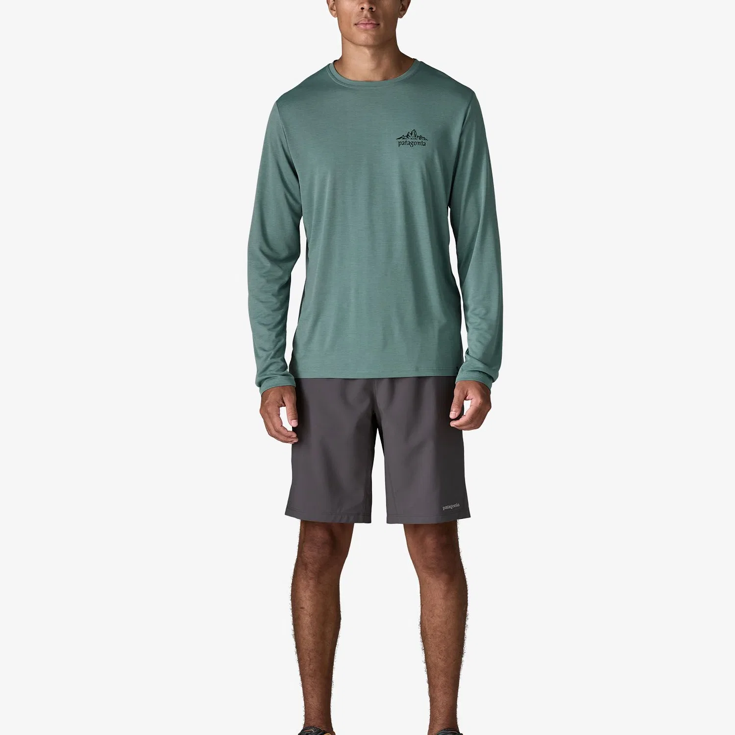 Мужская быстросохнущая футболка Capilene Quick Dry Patagonia, Blue/Gray/Green/BSLX — фото 4