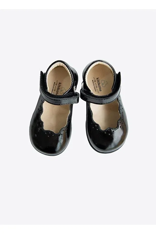 Детские туфли для девочек кожаные Lumina First Step Shoes Kitikate, Черный