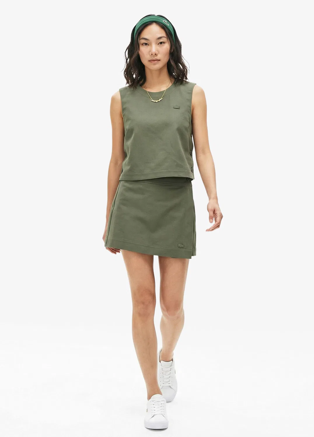 Блуза Lacoste Slim Fit без рукавов, хаки