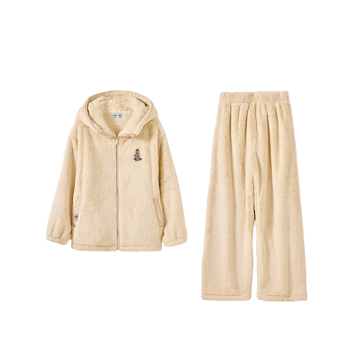 Детский комплект пижамы с принтом Teenie Weenie, Light Yellow