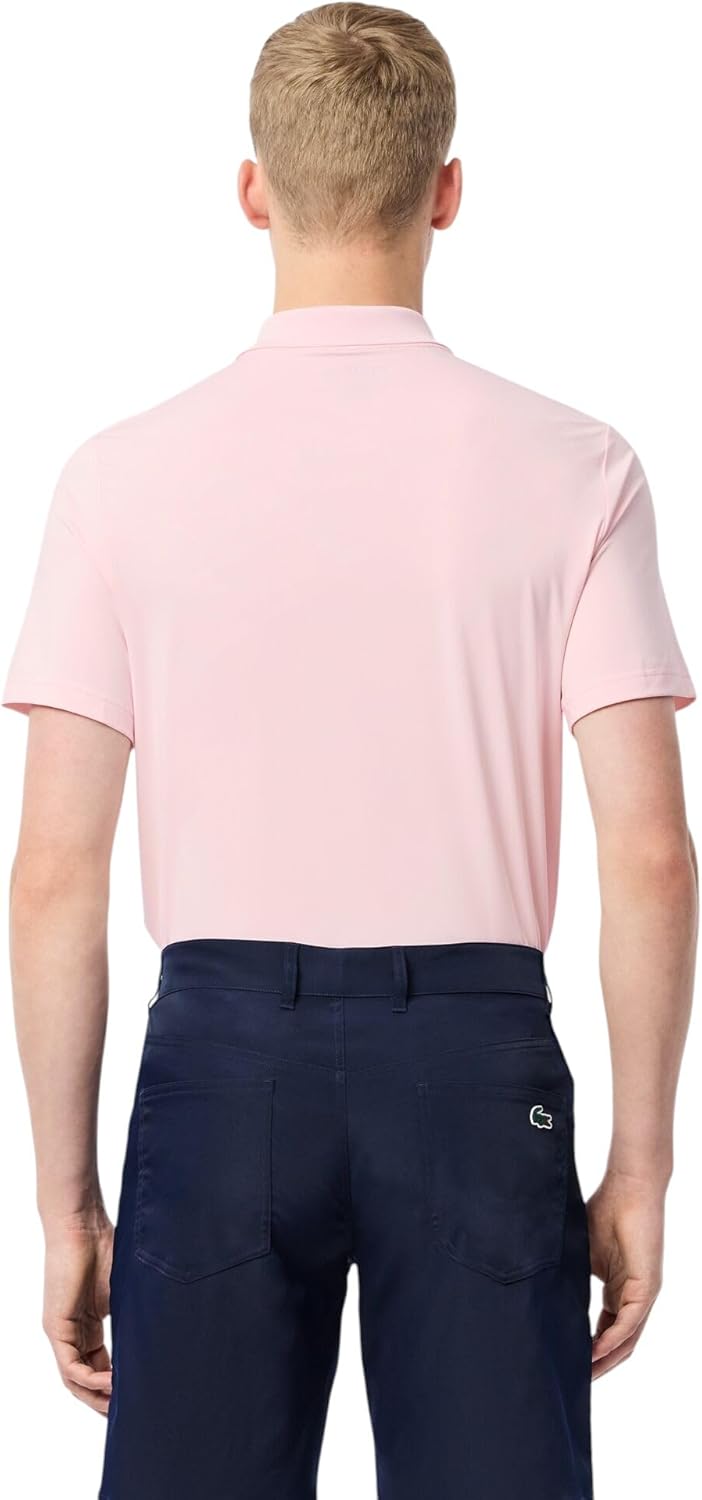 Lacoste мужская спортивная поло Regular Fit с защитой от ультрафиолета для гольфа, Flamingo/Flamingo — фото 3