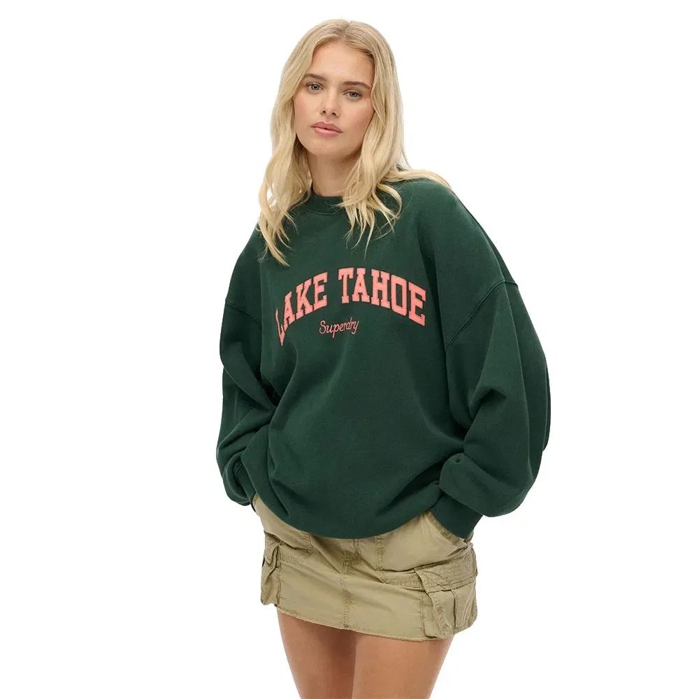 Свитшот Outdoor Location Loose Crew Superdry, зеленый
