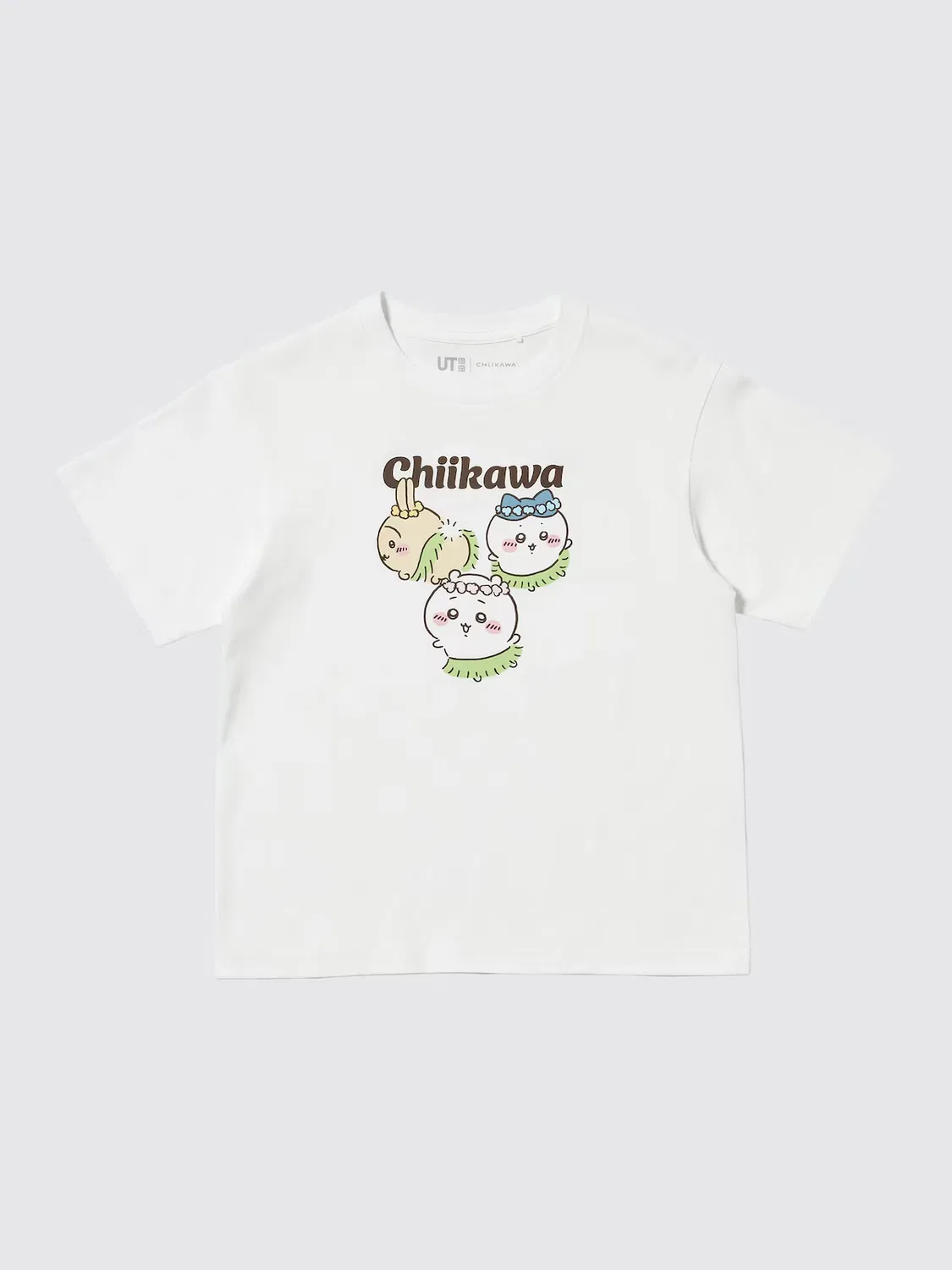 Футболка chiikawa Uniqlo, для девочки, белая — фото 4