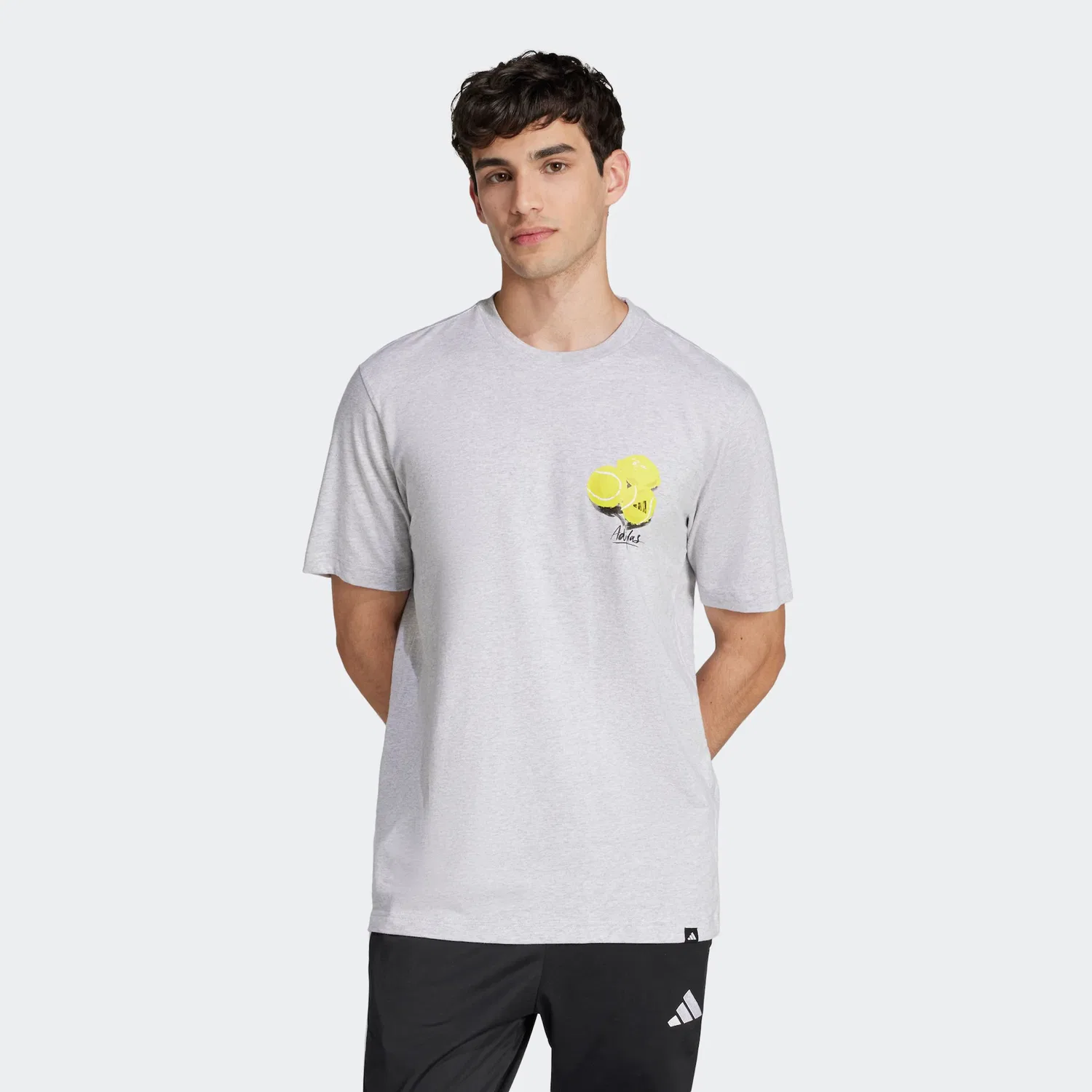 Детская футболка с графическим принтом Adidas Sportswear, Light Grey Heather