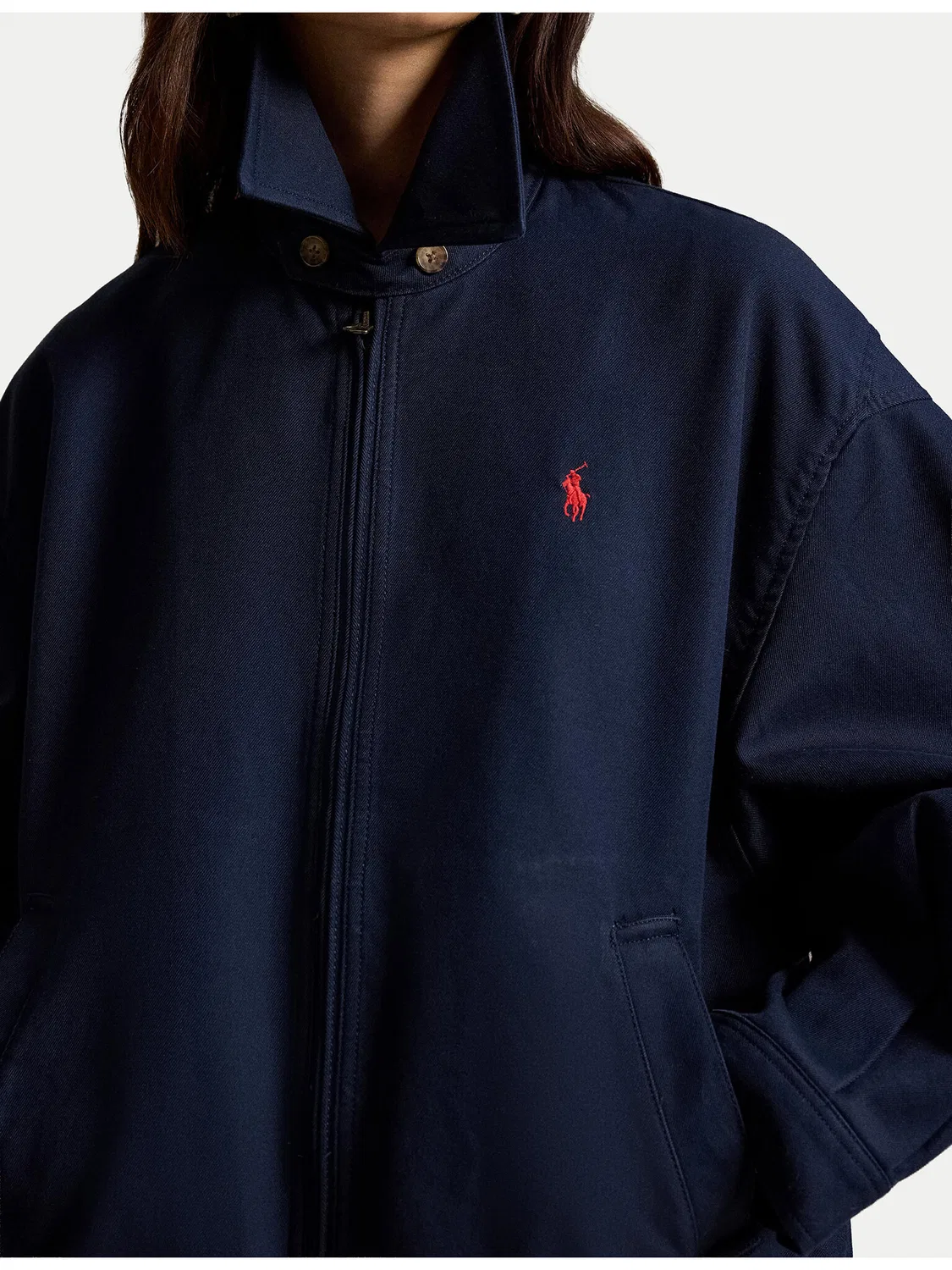 Женская демисезонная куртка свободного кроя Polo Ralph Lauren, темно-синий — фото 4