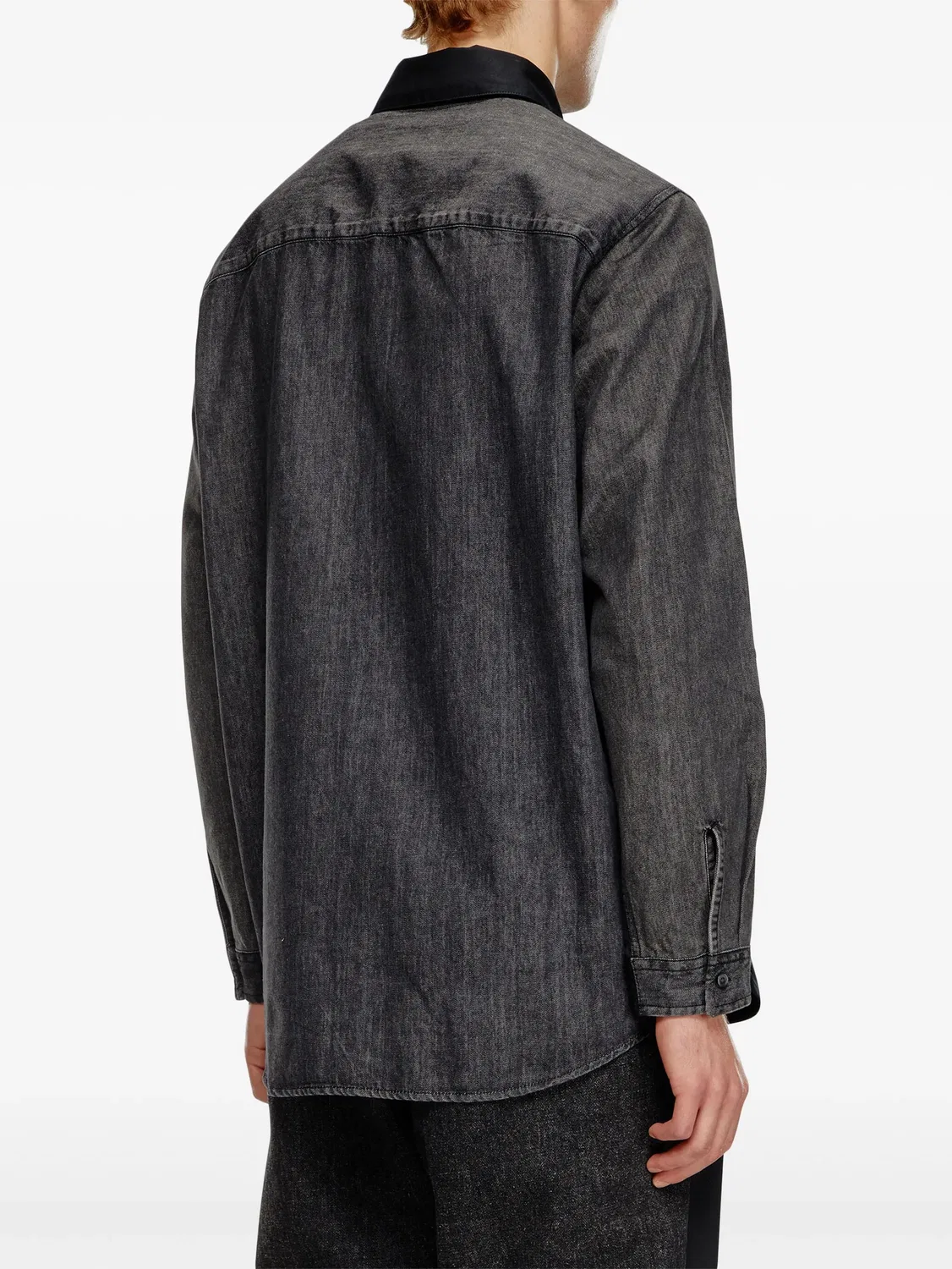 Рубашка S-Simply-DNM из хлопка Diesel, черный — фото 3