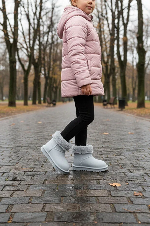 Детские ботинки для девочек водонепроницаемые Bootie Soho, Gray — фото 4