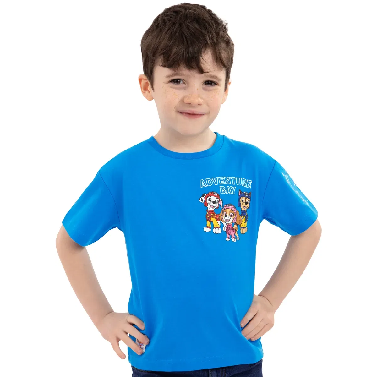 Детская футболка с принтом Chase, Marshall, Skye Air Crew Paw Patrol, Blue — фото 2