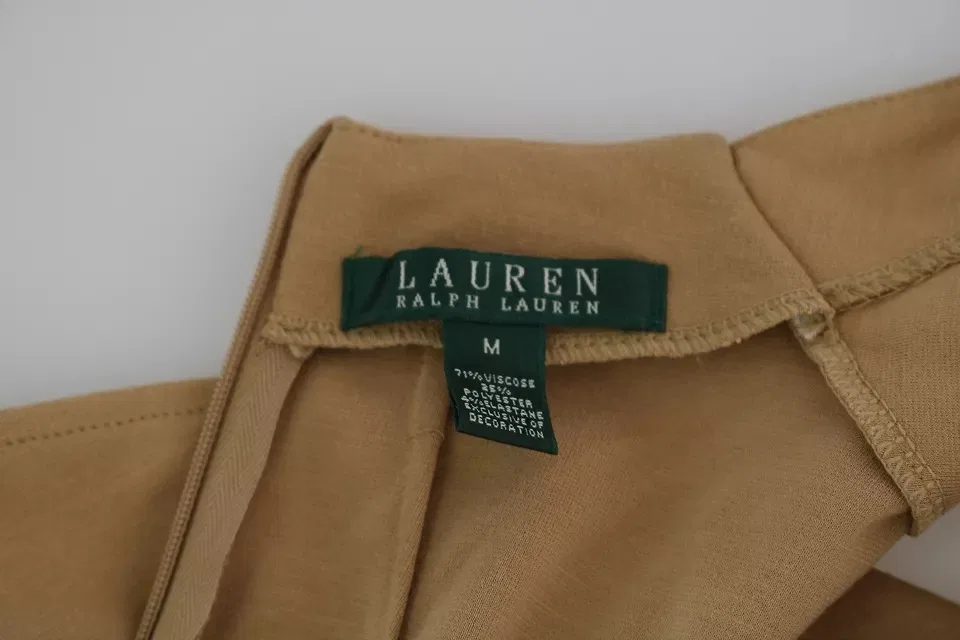 Женское платье-трапеция без рукавов с логотипом Ralph Lauren, Brown — фото 4