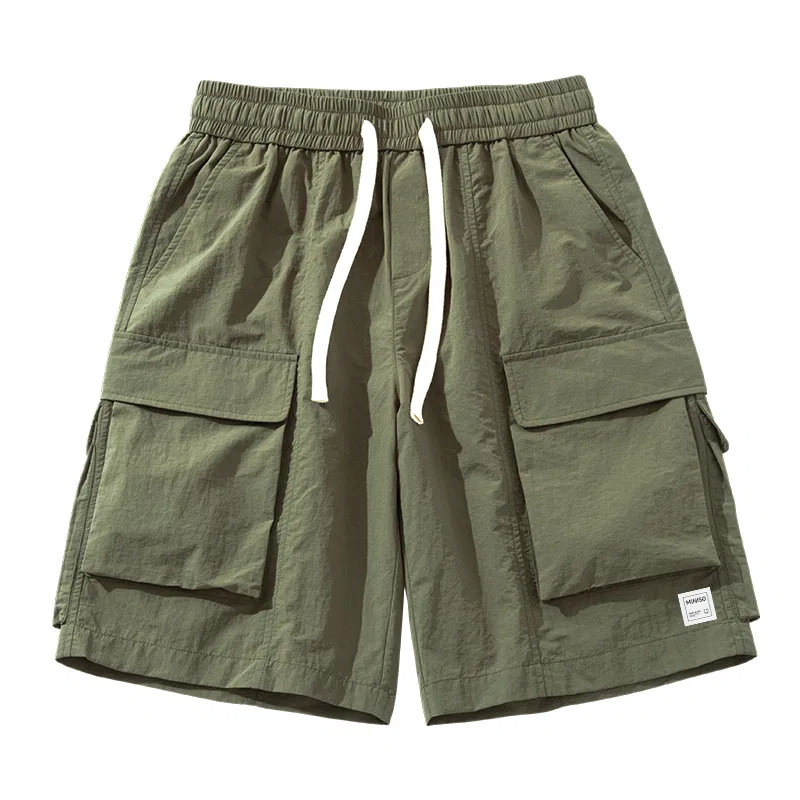 Детские шорты карго с принтом MINISO, Green (Mt47 Cloud Rising Time Pants Lower Right B Logo)