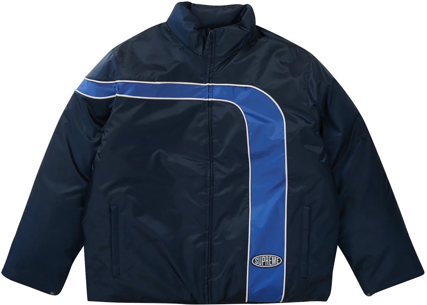 Мужская куртка-пуховик с полоской Supreme SS23, Navy