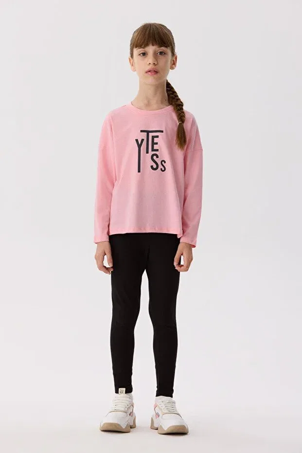 Детская футболка для девочек хлопковая Tyess Basic, Pink