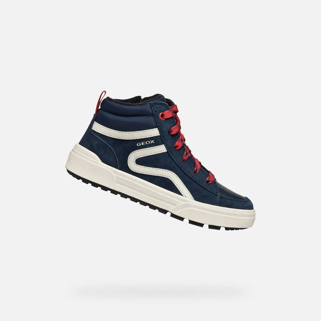 Детские кроссовки для мальчиков с синтетическим верхом J WEEMBLE BOY Geox, Kosmosblau Rot