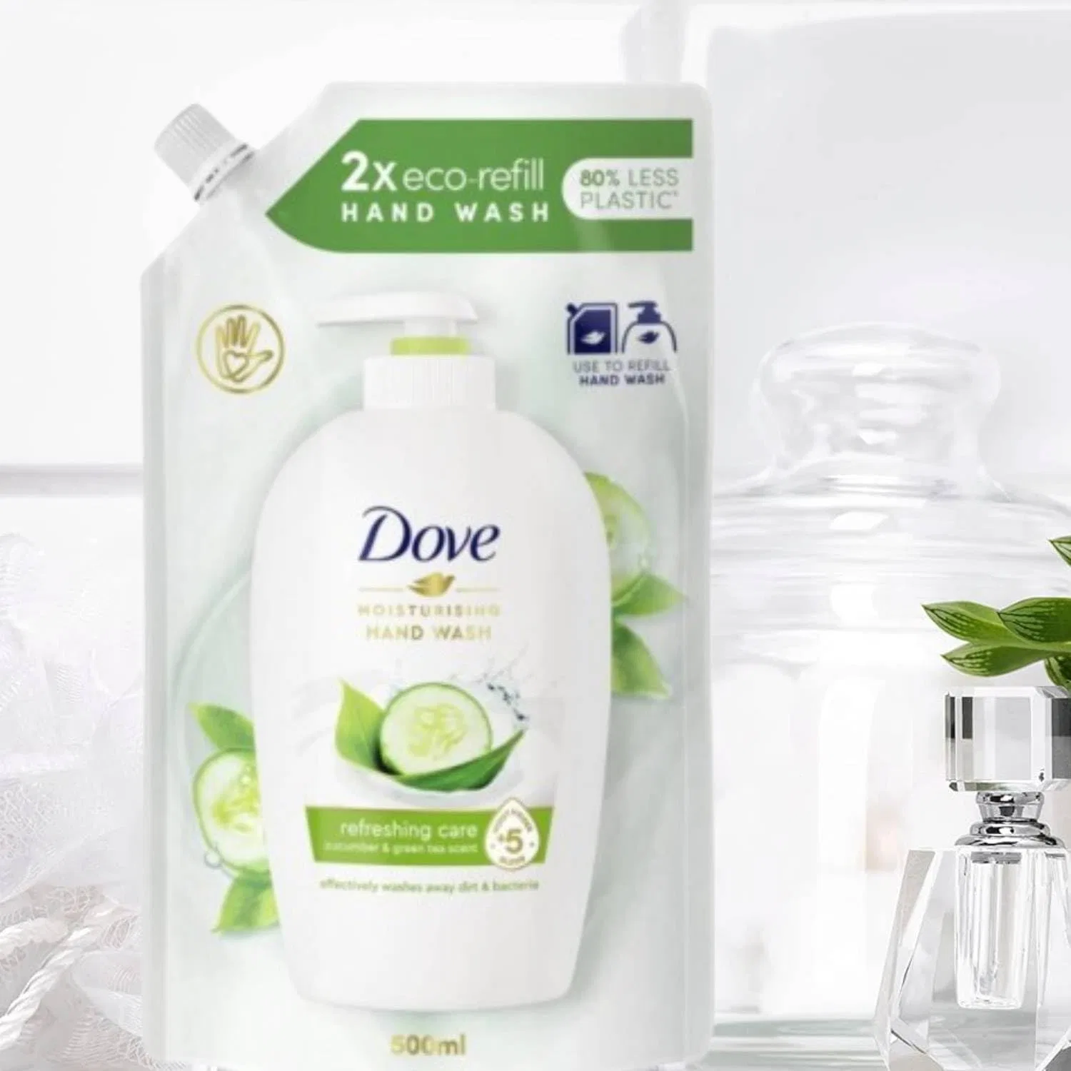 Жидкое мыло Dove Cucumber, 500 мл — фото 3