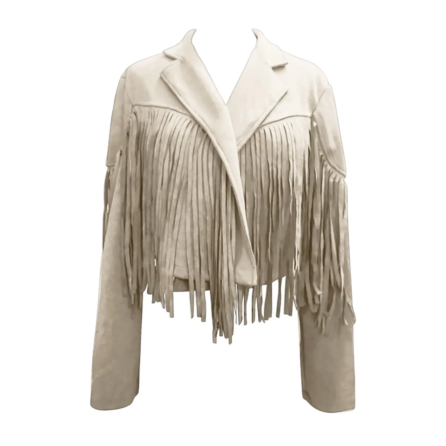 Женская куртка из искусственной кожи с принтом Locomotive Leather Classic Charming Street Clothing, beige — фото 3