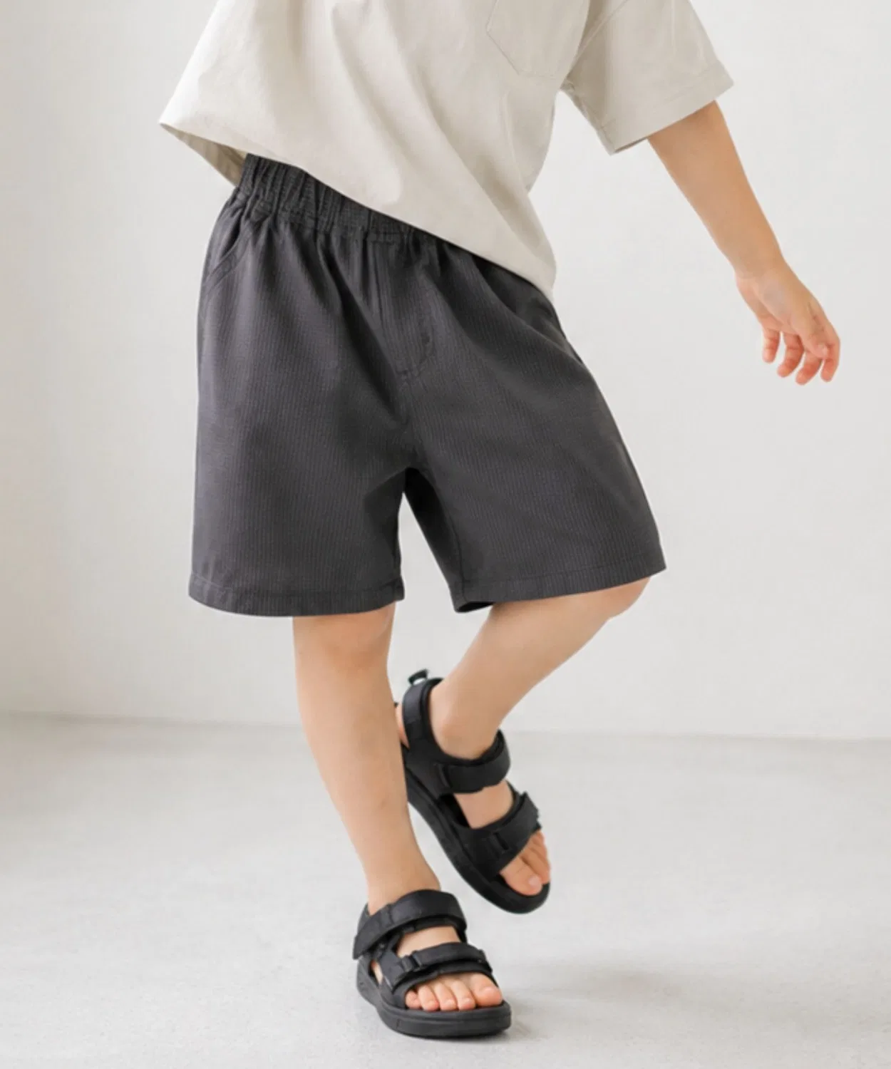 Детские шорты с боковыми лампасами и эффектом прохлады NAVY, Charcoal Grey