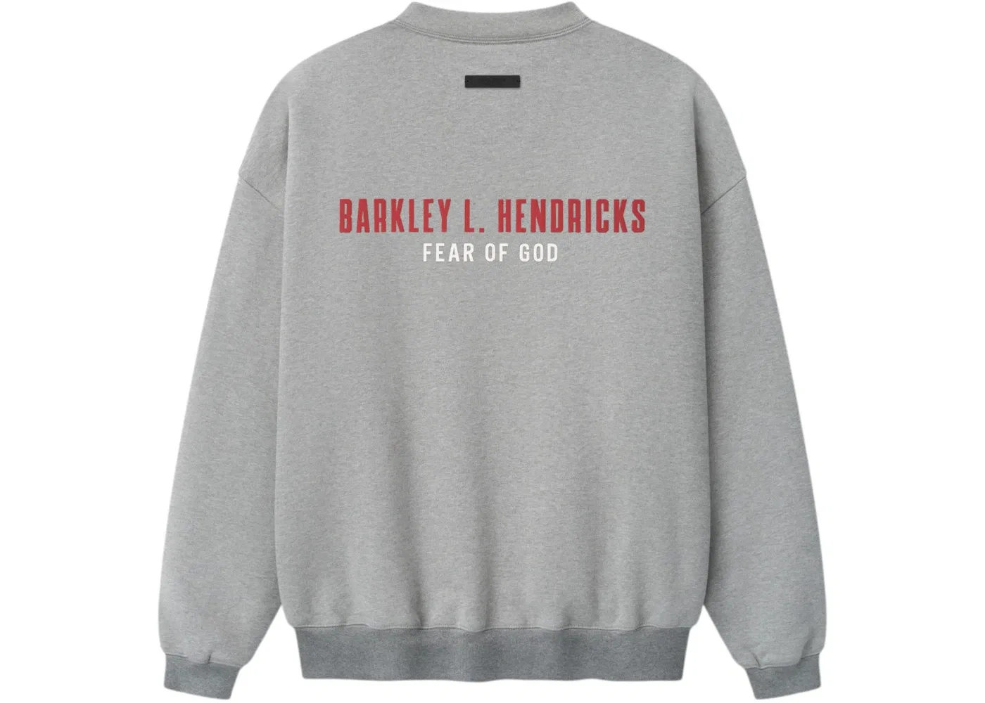 Детский свитшот с принтом Fear of God Essentials NBA x Barkley Hendricks, Concrete Heather — фото 2