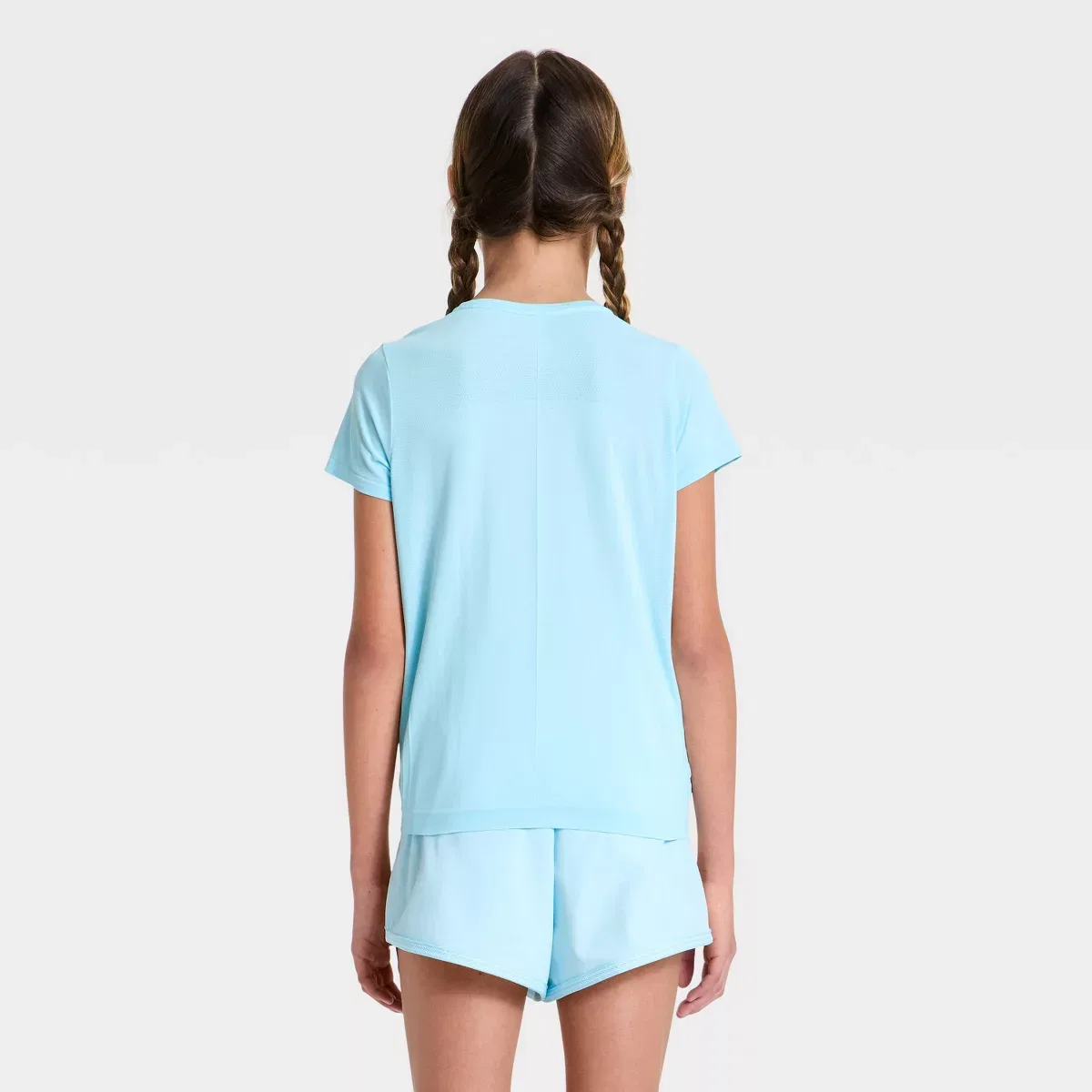 Детская футболка с круговым вырезом Seamless Run Active KIDS PERFORMANCE, Light Blue — фото 2
