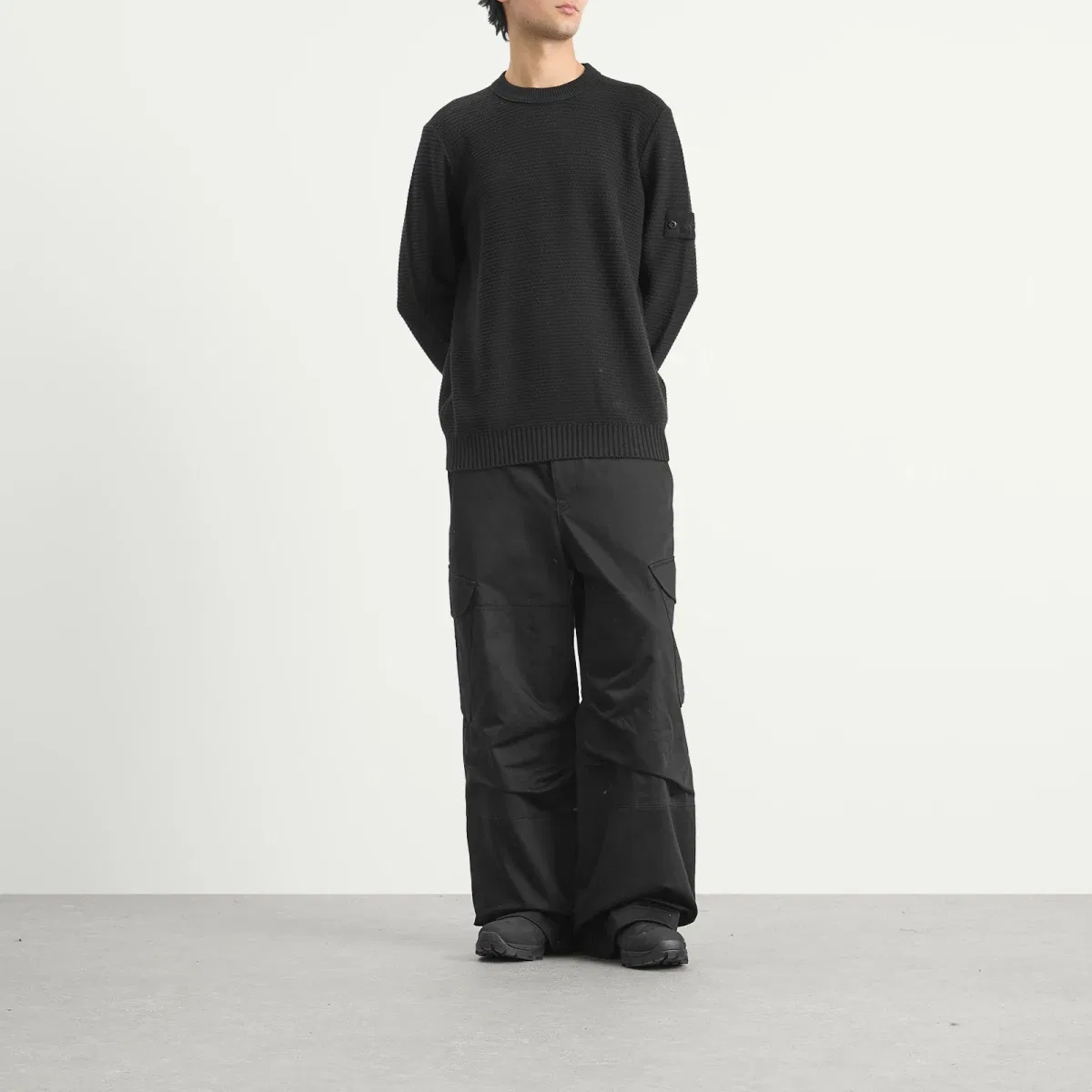 Джемпер из хлопка и кашемира Ghost Cotton Cashmere Knit Jumper Stone Island, Black — фото 4