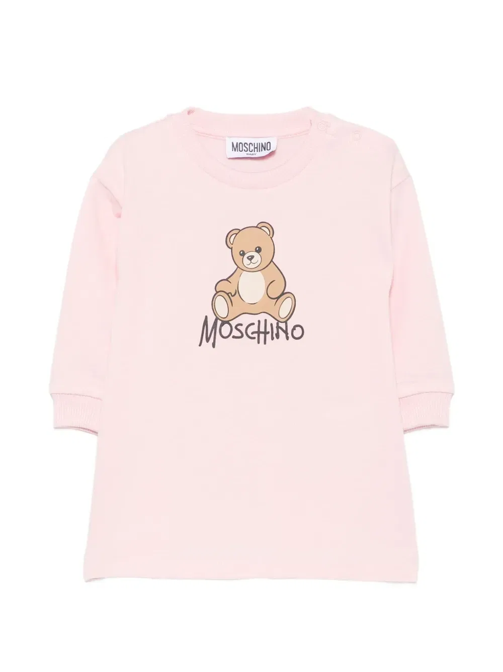 Платье с логотипом Медвежонка Тедди Moschino Kids, розовый