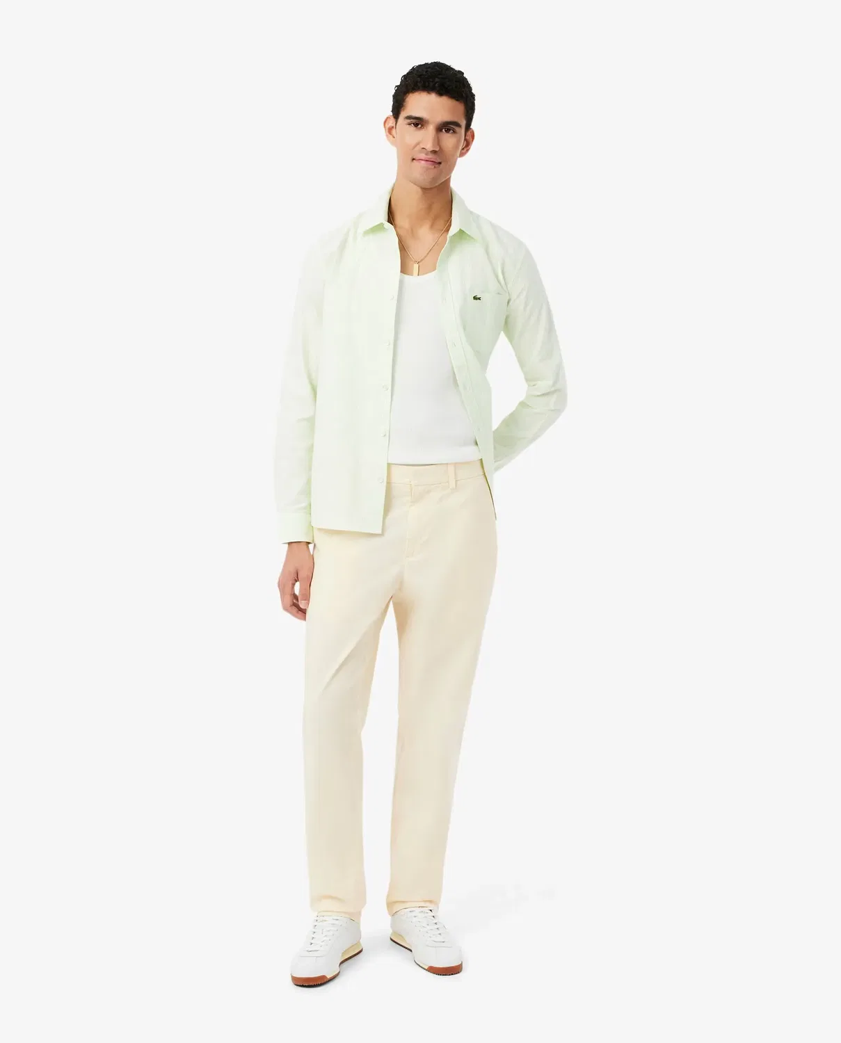 Брюки-джоггеры Lacoste из саржи, мужские, бежевый